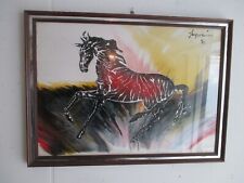 Quadro Gino Falzon Sage Vernis anni 70 vintage space age