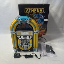 Arkrocket Athena Mini Jukebox Lettore CD da Tavolo Altoparlante Bluetooth Radio/USB