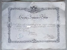 Società di farmacia di Torino autografo Schiapparelli 1877 Casale Monferrato