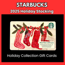2025 HOLIDAY STOCKING STARBUCKS Holiday Gift Card da collezione