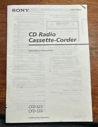 Sony radio cassette - radio, cassette-corder