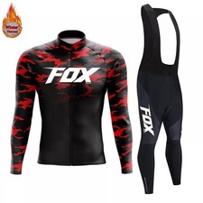 Tuta da Ciclismo Invernale FOX Termico Bici Completo Da Ciclista Bici MTB S-4XL