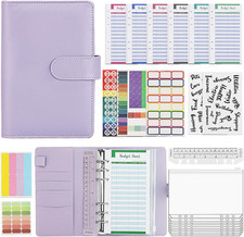 Raccoglitore Ad Anelli A6 – 30 Pezzi Money Binder Con Buste a Cerniera E Etichet