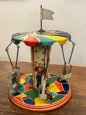 BELL-Giostra in latta con bambini in latta e Clown litografati-Italy’50