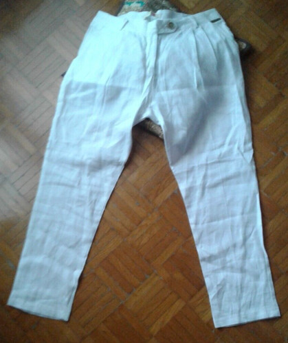Pantaloni lino donna bianchi - pantaloni,