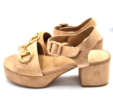 Scarpe sandali Jeffrey Campbell sandalo basso scamosciato beige