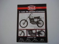 advertising Pubblicità 1977 MOTO VILLA SD 250