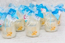 Bomboniera candela battesimo personalizzata con nome, immagine e data bimbo