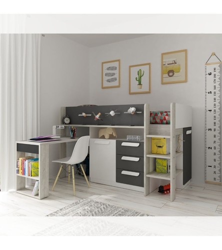 Letto soppalco 6020 - soppalco, bianco