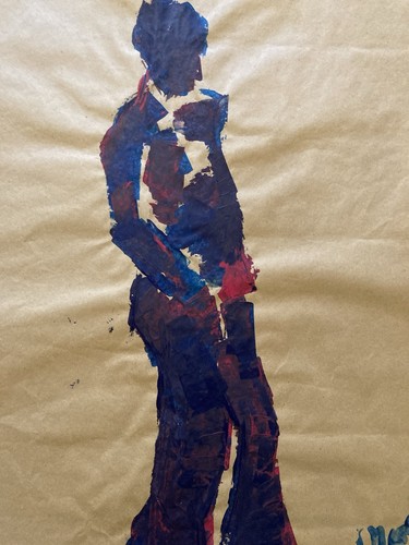 Dipinto pittura carta - carta, kraft