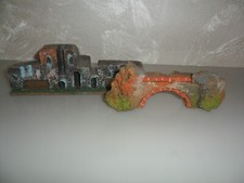 Set ponte- casette  presepio in polistirene e  legno e sughero