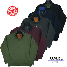 Felpa felpe con cerniera tasche zip cardigan pesante invernale uomo taglie forti