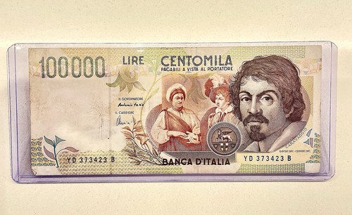 100000 lire caravaggio come - lire, (come