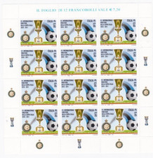foglietto Inter Vincitore Coppia Italia 2010 2011 in foglio da 12