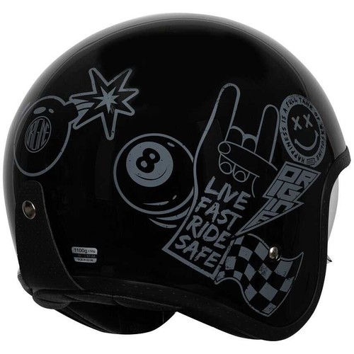 Casco moto jet vintage custom - casco,