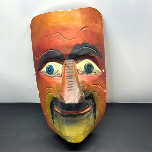 Maschera legno dipinto - maschera, in