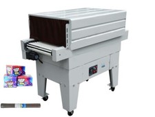 Confezionatrice restringente film platico automatico tunnel riscaldamento economico