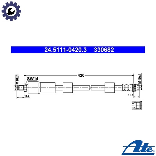 Tubo freno 5111 0420 per - 24.5111-0420.3,