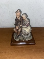 Statuetta Scultura Capodimonte  Giuseppe Armani Florence 1983 Due vecchietti