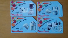 Scheda Telefonica MOULINEX TRITA TAGLIA FRULLA... set 4 pezzi Telecom lire 5.000