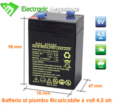 BATTERIA 6V 4A PIOMBO LAMPADE
