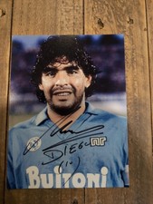 Diego Maradona - Foto firmata 20x15 cm - Napoli epoca “El Pibe de Oro” - Autografo