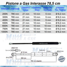2 PISTONE A GAS MOLLA PER