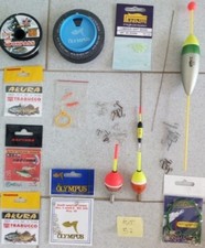 Kit n. 57 Articoli per la pesca Ami, Bombarde, fili, artificiale, canna