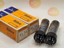 Siemens EL34 coppia abbinata orig. Scatola - BWB + logo Telefunken - stesso codice - nuova con scatola