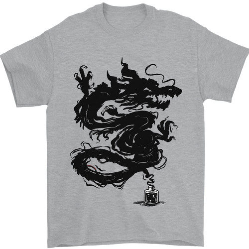 Shirt uomo tatuaggio drago - t-shirt,