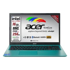 Acer Notebook Intel N6000 SSD 256 GB RAM 16 GB 15,6" FullHD Blue Pronto all'Uso