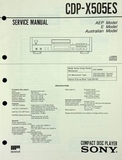 Service Manual Sony CDP-X505ES
