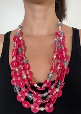 Collana bottoni resina - in,