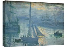 Canvashop Quadri moderni cm 100x70 Monet Aurora mare quadro stampa tela canvas