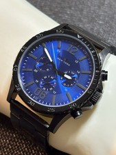 Orologio Cronografo Uomo Caravelle By Bulova Nero Quadrante Blu Batteria Nuova