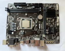Scheda madre Gigabyte GA-H110M-S2H + CPU Intel Core i3-6100 e piastra I/O *Testata*