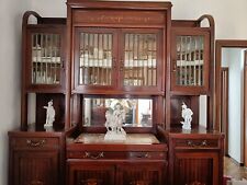 Credenza fine 800 con vetrina e inserto In Marmo  