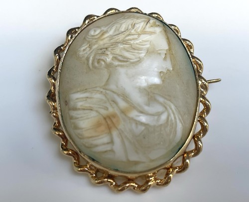 Ancien broche camée femme - broche,