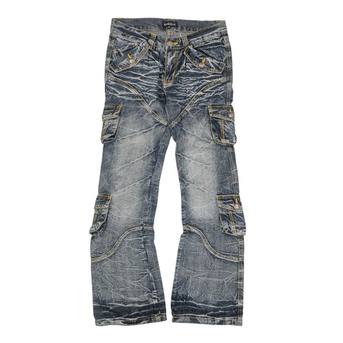 Jeans denim cargo - , svasati