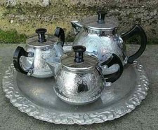 COMPLETO PER TE' CON SAMOVAR RUSSO VASOIO TEIERA LATTIERA ZUCCERIERA