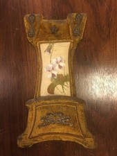 PORTA OROLOGIO DA TASCA LIBERTY VELLUTO FREGI OTTONE E DIPINTO 