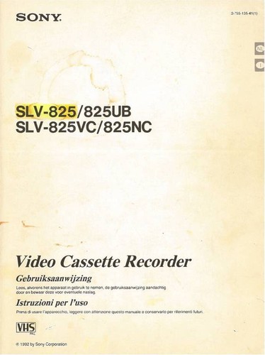 Sony slv 825 video recorder - 825,