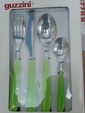 Guzzini posate aqua con il manico di colore verde 2 SCATOLE servizio per 12