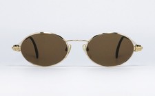 VINTAGE SUNGLASSES OCCHIALI SILHOUETTE M7111/20 V6052 GOLD OVAL FIST GAULTIER OG