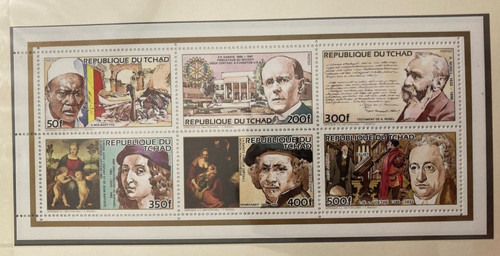 Ciad 1984 foglietto personaggi