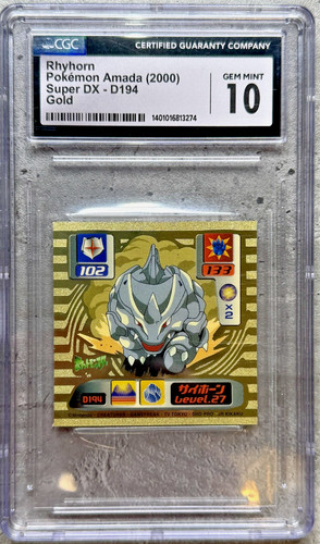 Pokemon amada rhyhorn cgc - pokemon,