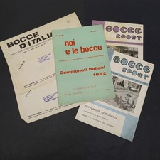 2 numeri rivista Bocce Sport e Noi e le Bocce numero speciale campionati 1962