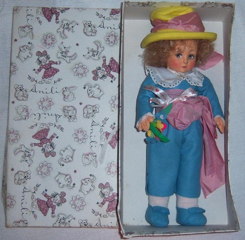 Bambola vintage feltro - bambola,