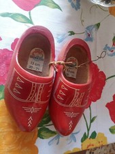 ZOCCOLI OLANDESI in LEGNO DIPINTO a MANO 13 cm - 20-21 SOUVENIR OLANDA