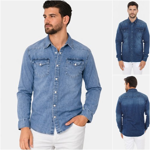 Camicia jeans uomo manica - camicia,